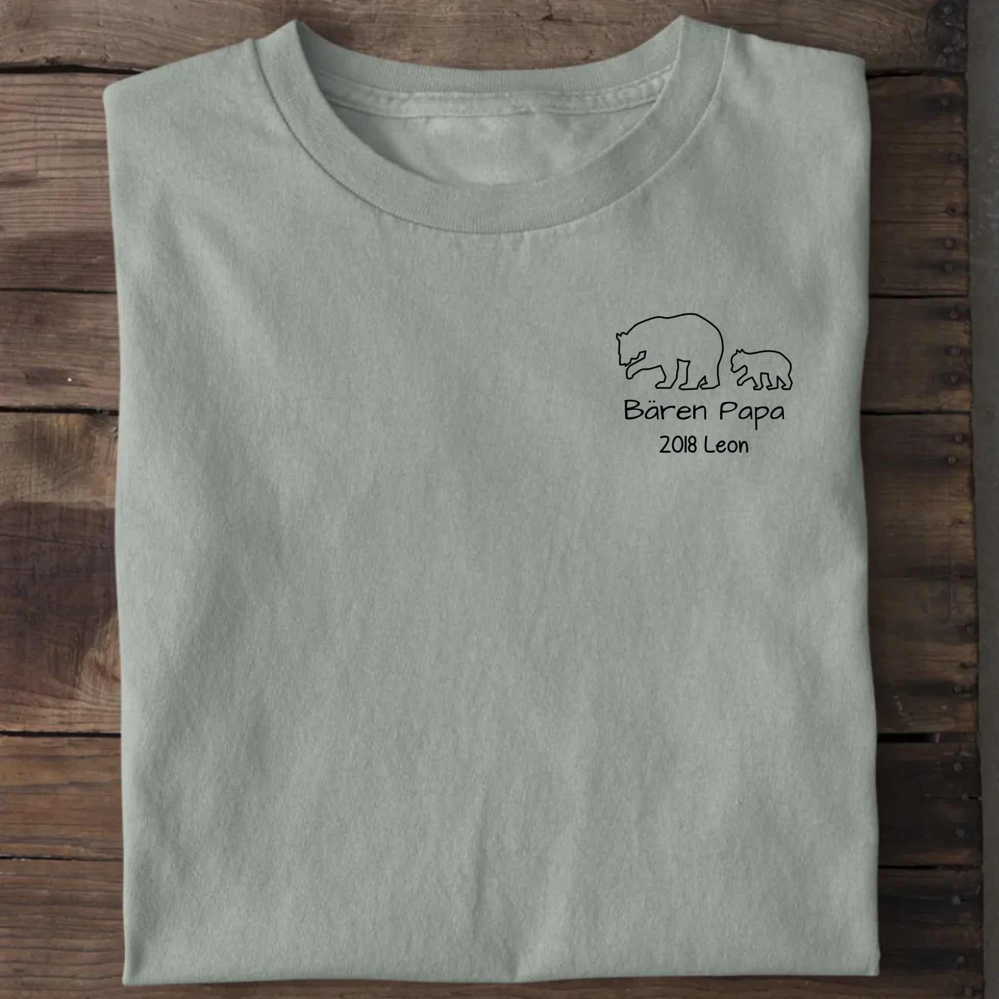 Bären Papa klein - Bio Herren Shirt *personalisierbar* Creator T-Shirt 2.0 ST ST Aloe