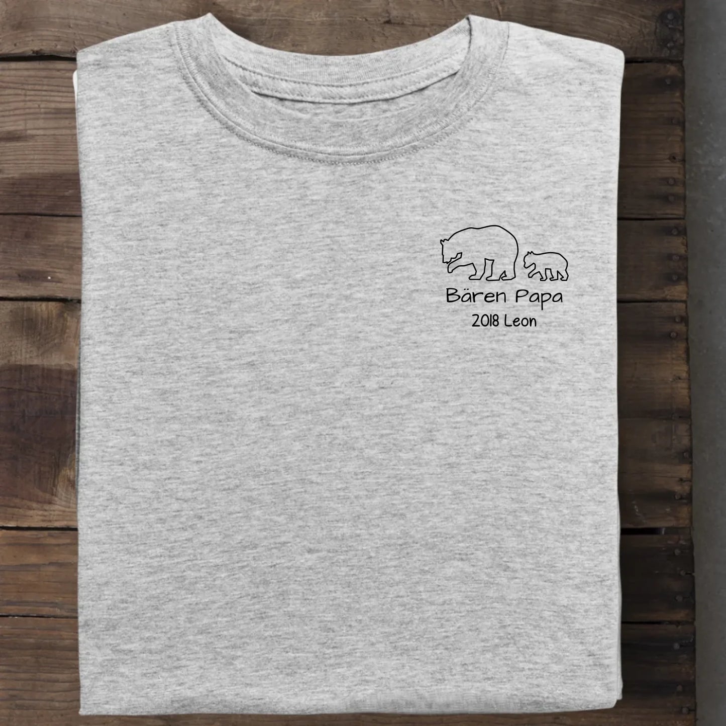 Bären Papa klein - Bio Herren Shirt *personalisierbar* Creator T-Shirt 2.0 ST ST Heather-Grey