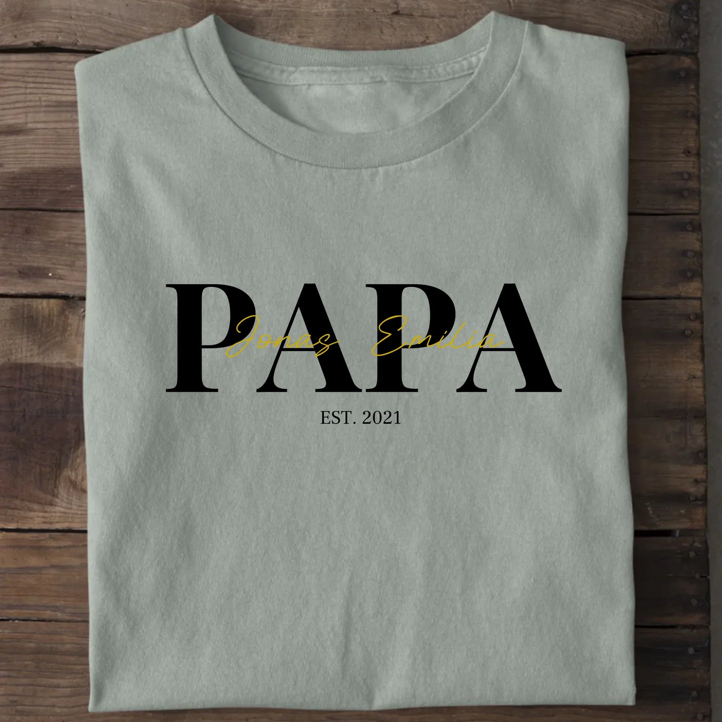 PAPA + Kids - Bio Herren Shirt *personalisierbar* Creator T-Shirt 2.0 ST ST Aloe
