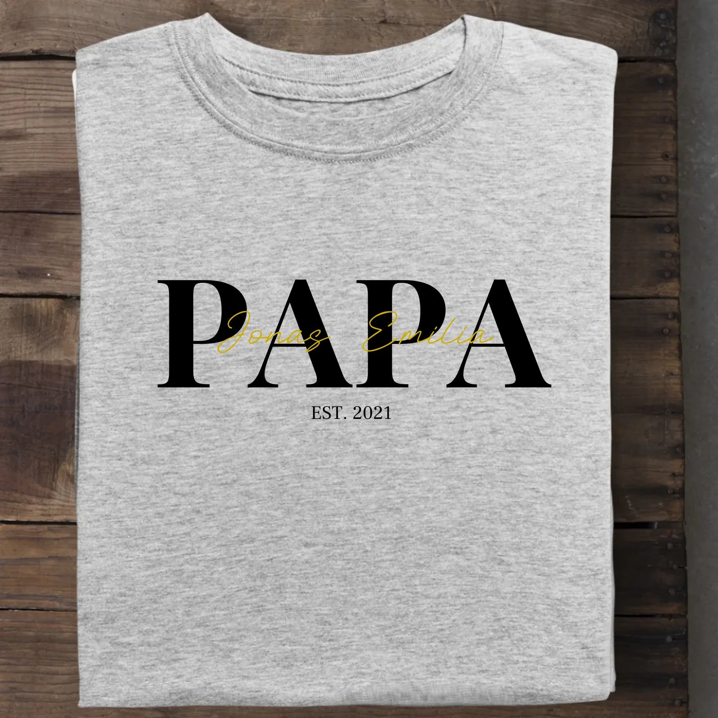 PAPA + Kids - Bio Herren Shirt *personalisierbar* Creator T-Shirt 2.0 ST ST Heather-Grey