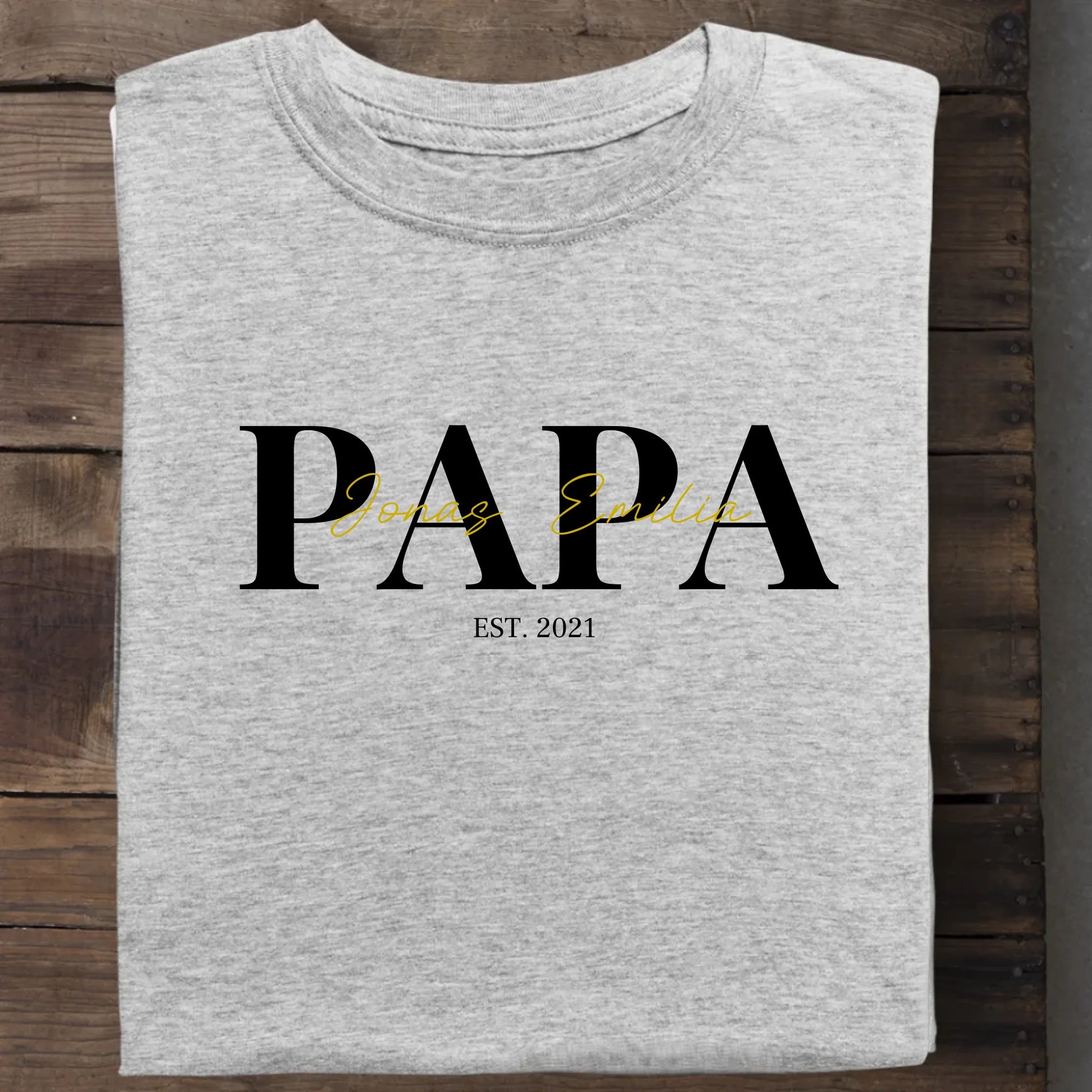 PAPA + Kids - Bio Herren Shirt *personalisierbar* Creator T-Shirt 2.0 ST ST Heather-Grey