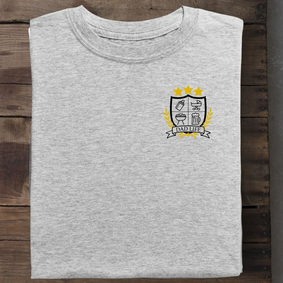 Dad Life Wappen - Bio Herren Shirt *personalisierbar* Creator T-Shirt 2.0 ST ST Heather-Grey