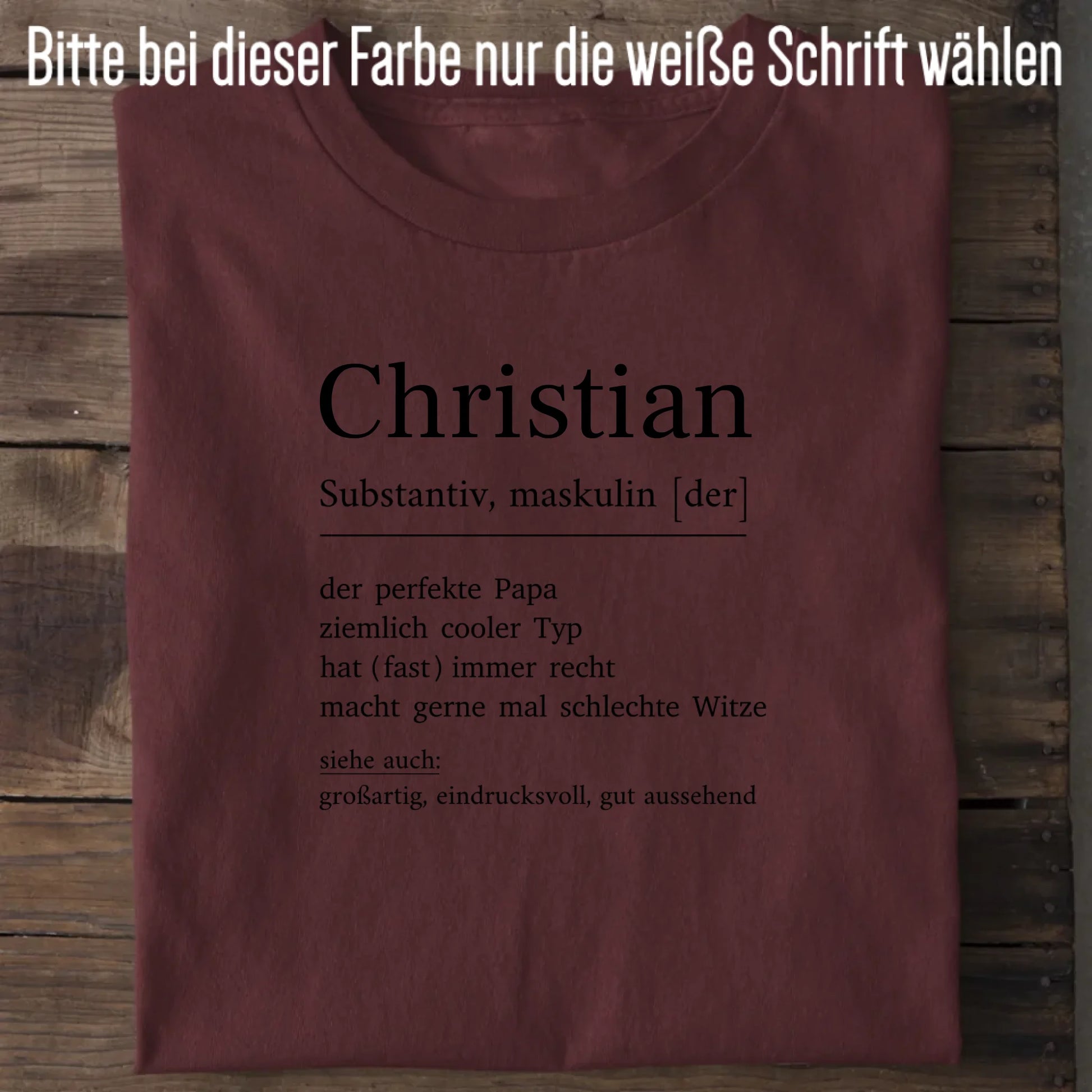 Papa Definition - Bio Herren Shirt *personalisierbar* Creator T-Shirt 2.0 ST ST Burgundy