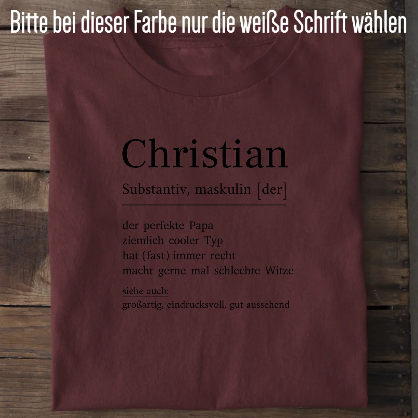 Papa Definition - Bio Herren Shirt *personalisierbar* Creator T-Shirt 2.0 ST ST Burgundy