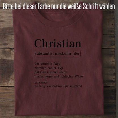 Papa Definition - Bio Herren Shirt *personalisierbar* Creator T-Shirt 2.0 ST ST Burgundy