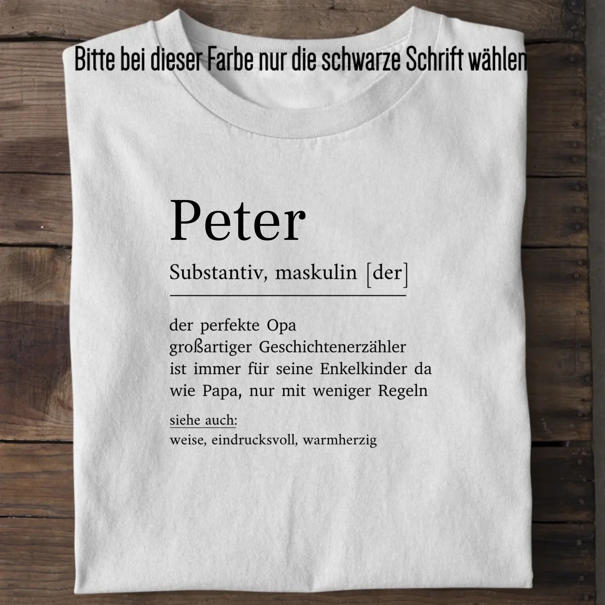 Opa Definition - Bio Herren Shirt *personalisierbar*