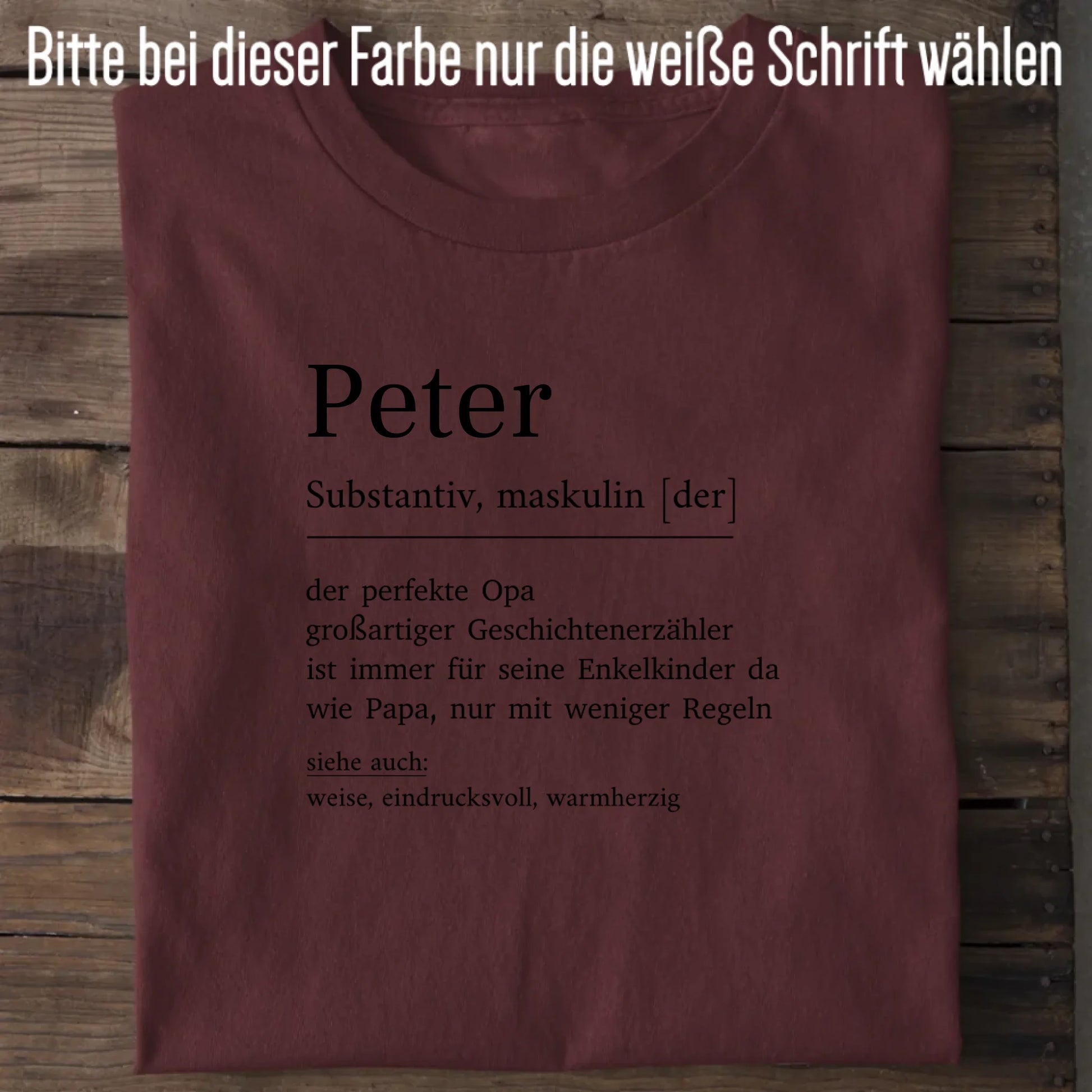 Opa Definition - Bio Herren Shirt *personalisierbar*