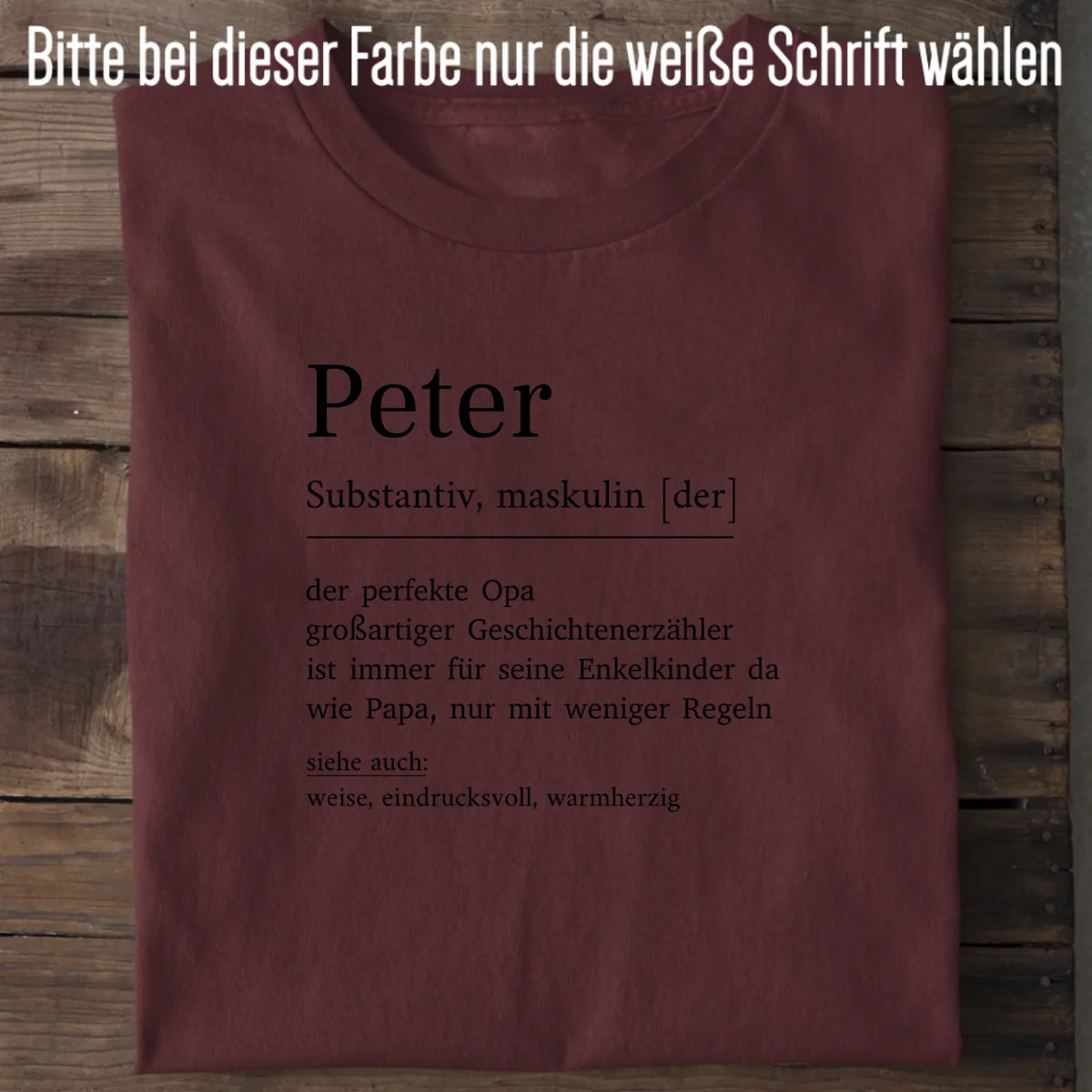 Opa Definition - Bio Herren Shirt *personalisierbar* Creator T-Shirt 2.0 ST ST Burgundy
