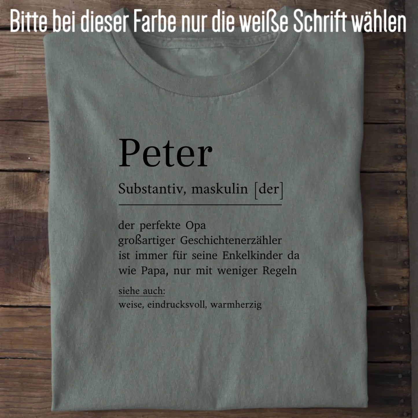 Opa Definition - Bio Herren Shirt *personalisierbar*