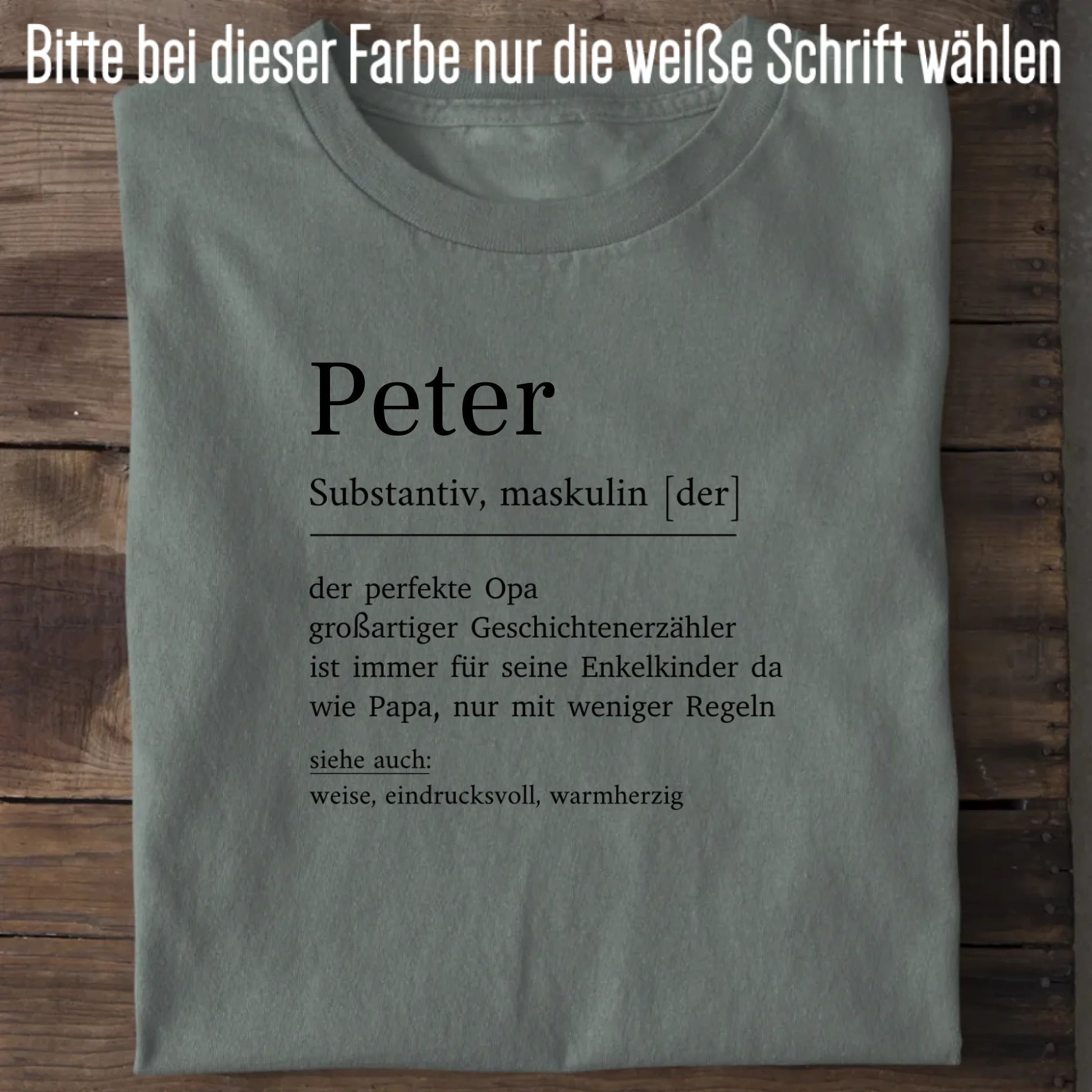 Opa Definition - Bio Herren Shirt *personalisierbar*