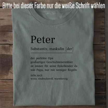 Opa Definition - Bio Herren Shirt *personalisierbar*