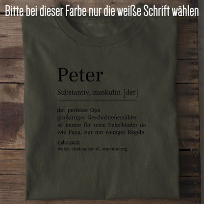 Opa Definition - Bio Herren Shirt *personalisierbar*