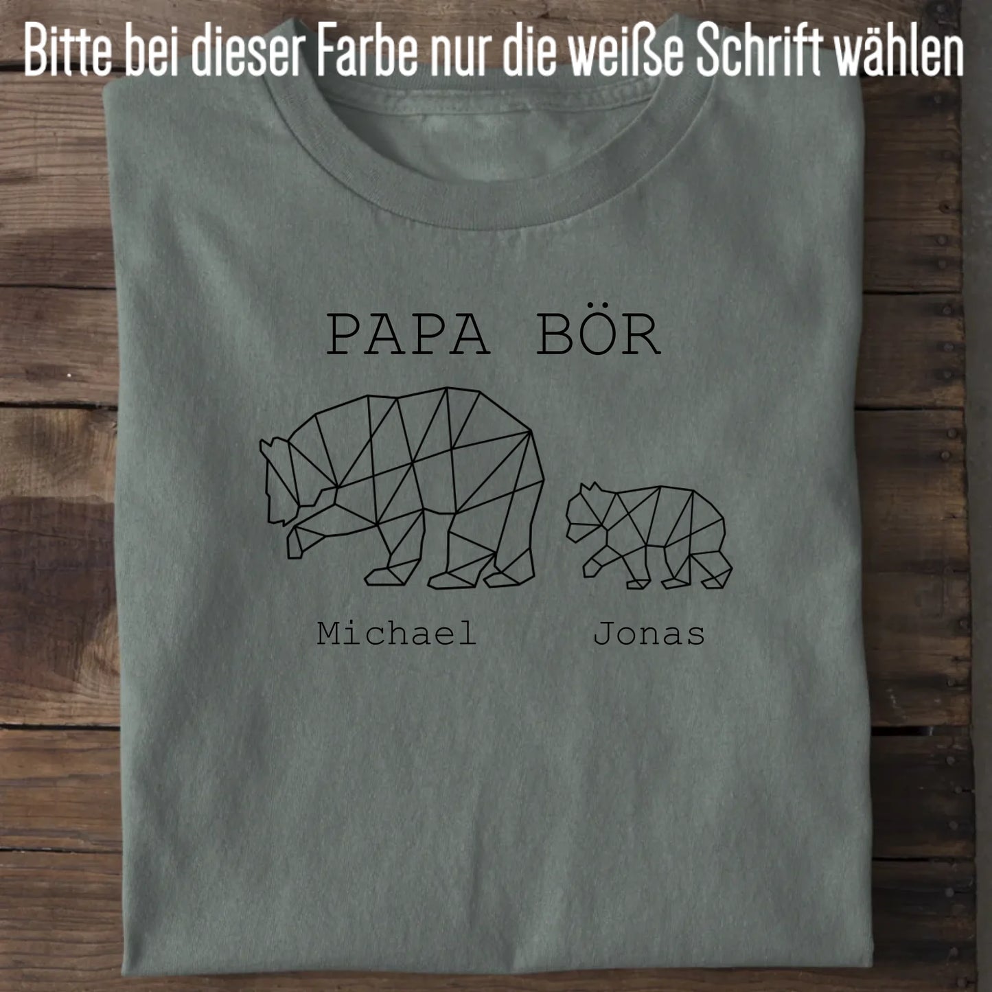 Papa Bör - Bio Herren Shirt *personalisierbar (1-4 Kinder mit Namen)* Creator T-Shirt 2.0 ST ST Green Bay