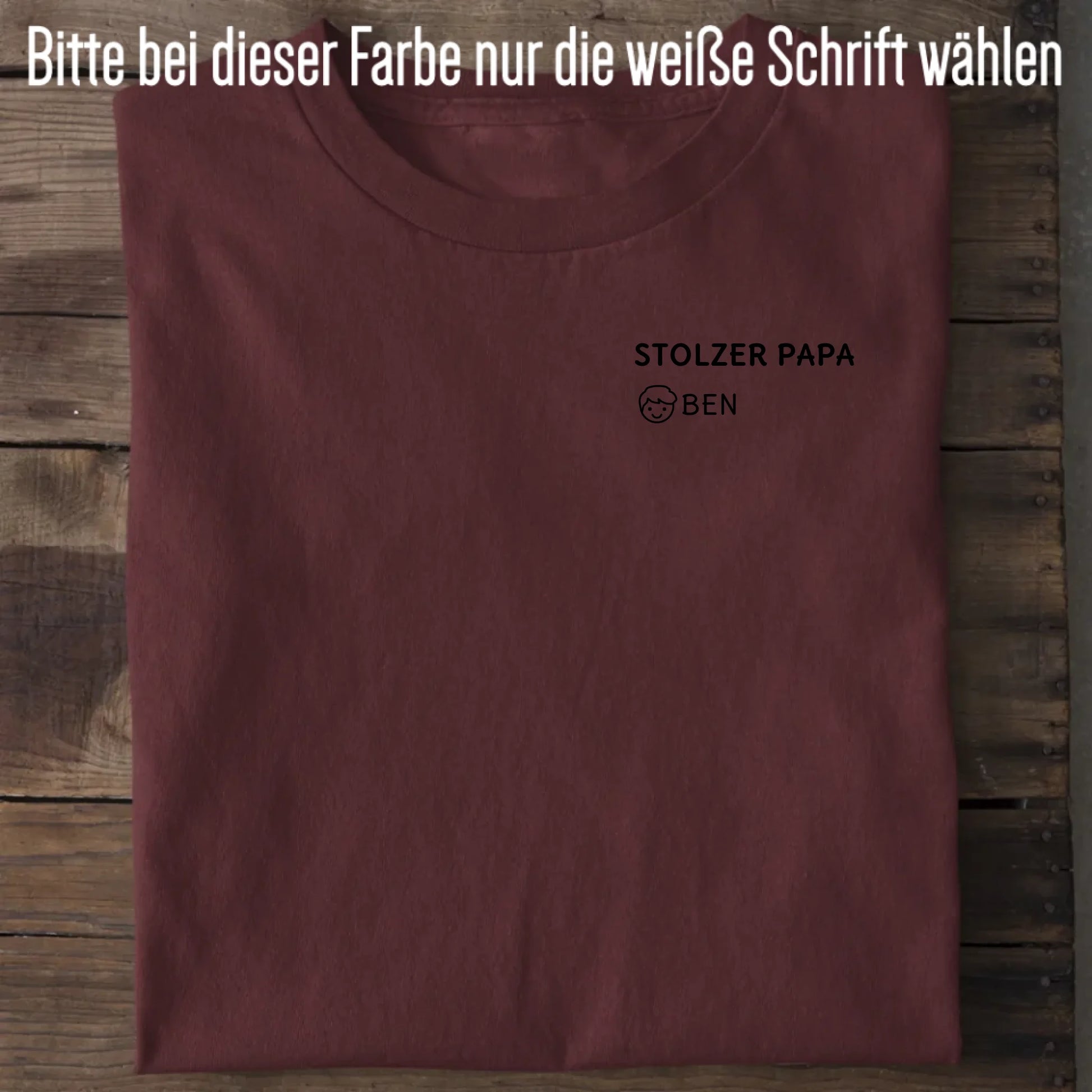 Stolzer Papa - Bio Herren Shirt *personalisierbar* Creator T-Shirt 2.0 ST ST Burgundy