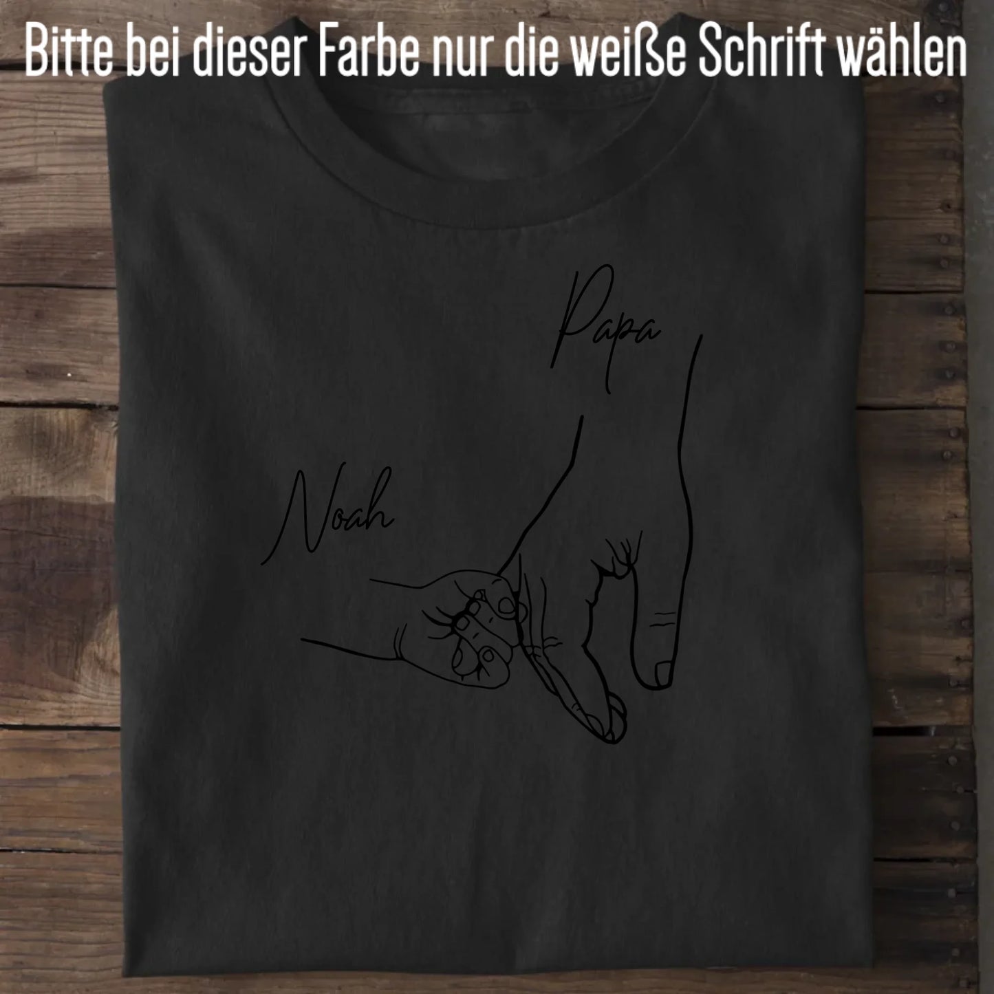 Hold my hand Dad - Bio Herren Shirt *personalisierbar* Creator T-Shirt 2.0 ST ST Black