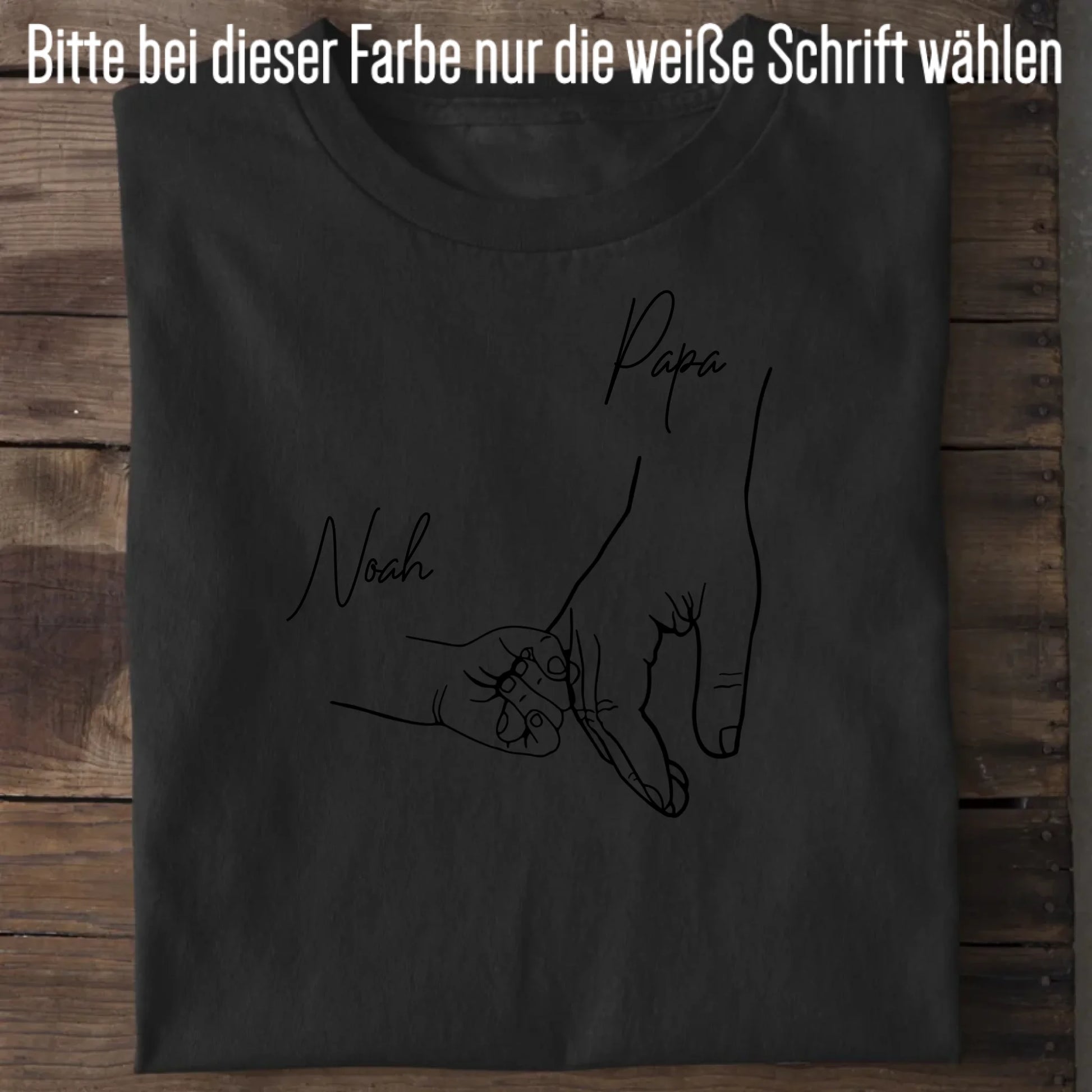 Hold my hand Dad - Bio Herren Shirt *personalisierbar* Creator T-Shirt 2.0 ST ST Black