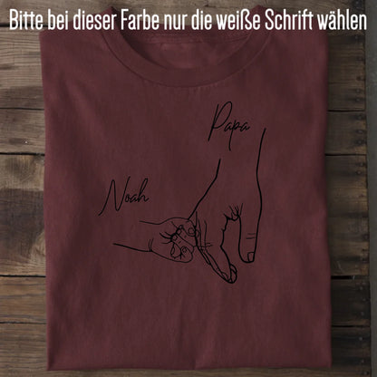 Hold my hand Dad - Bio Herren Shirt *personalisierbar* Creator T-Shirt 2.0 ST ST Burgundy