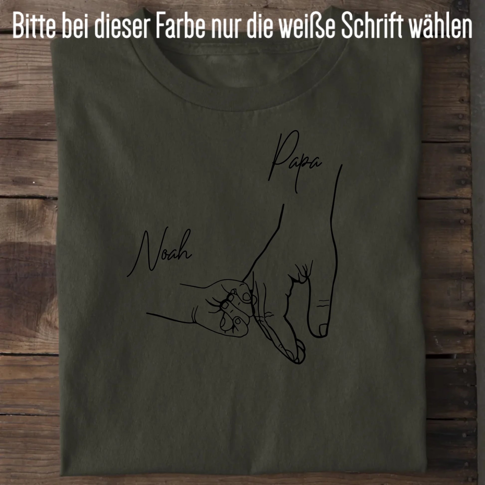 Hold my hand Dad - Bio Herren Shirt *personalisierbar* Creator T-Shirt 2.0 ST ST Khaki