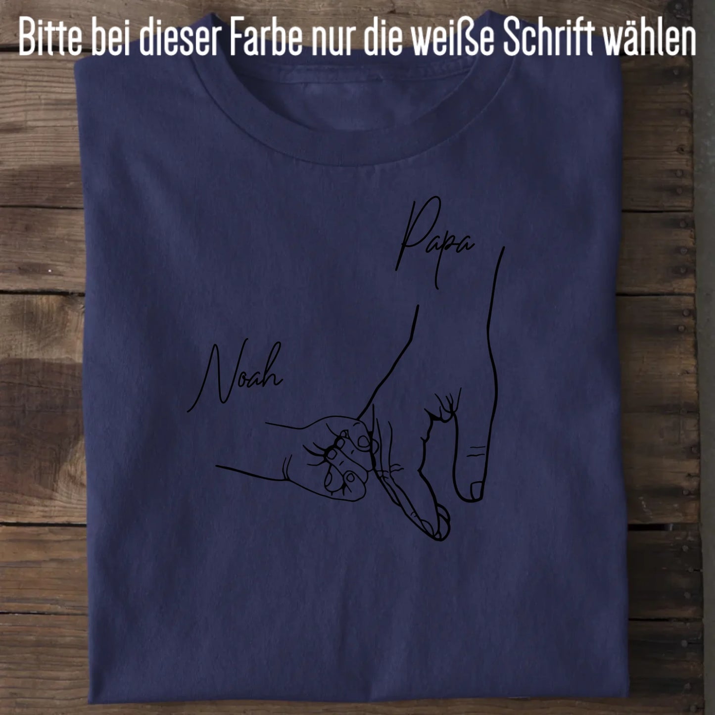 Hold my hand Dad - Bio Herren Shirt *personalisierbar* Creator T-Shirt 2.0 ST ST French-Navy