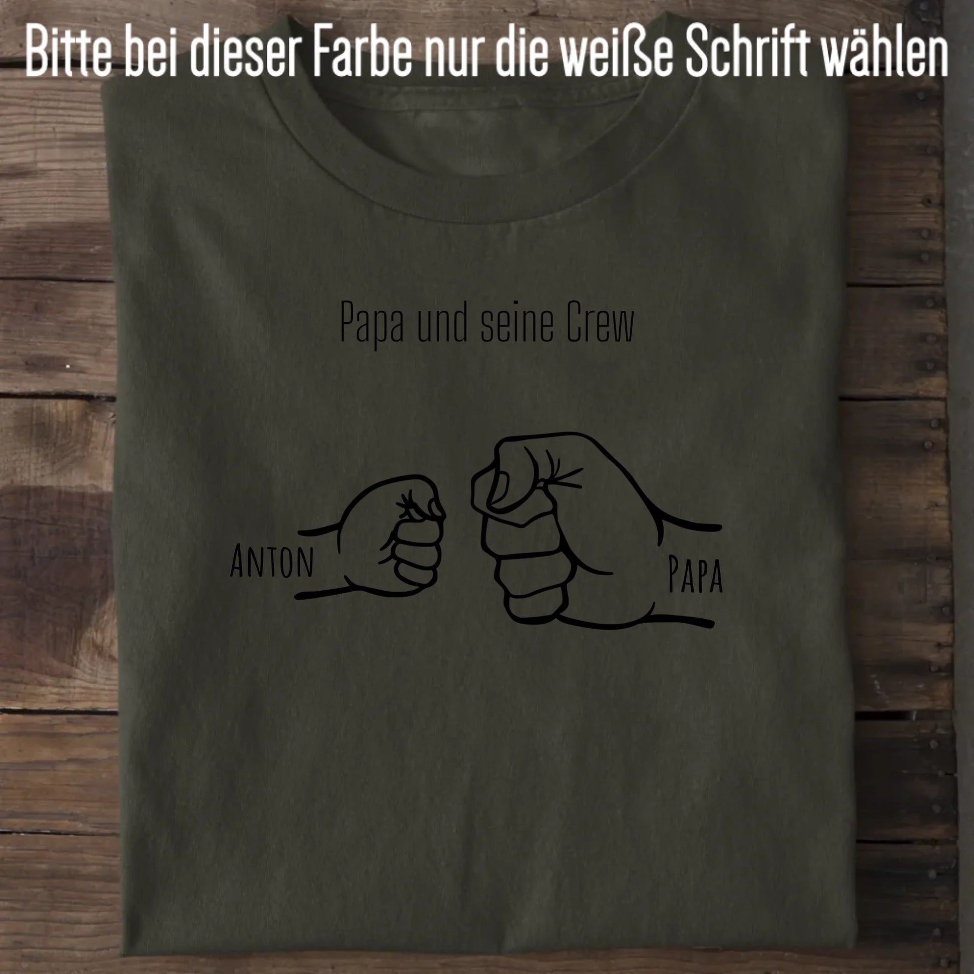 Papa und seine Crew - Bio Herren Shirt *personalisierbar* Creator T-Shirt 2.0 ST ST Khaki