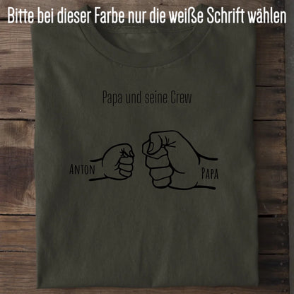Papa und seine Crew - Bio Herren Shirt *personalisierbar* Creator T-Shirt 2.0 ST ST Khaki