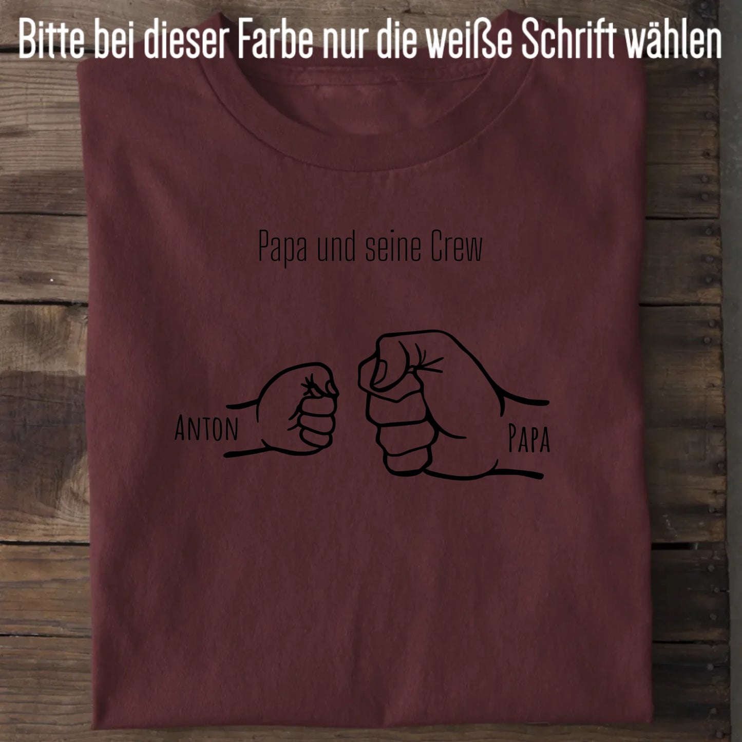 Papa und seine Crew - Bio Herren Shirt *personalisierbar* Creator T-Shirt 2.0 ST ST Burgundy
