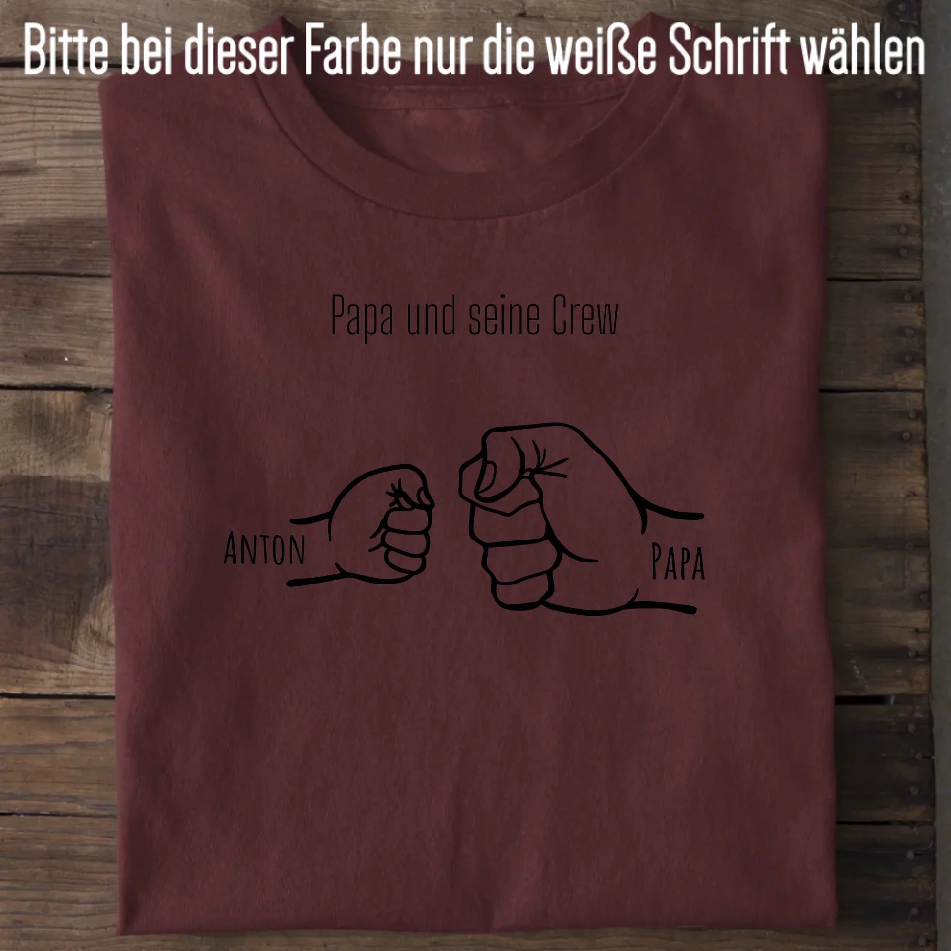 Papa und seine Crew - Bio Herren Shirt *personalisierbar* Creator T-Shirt 2.0 ST ST Burgundy