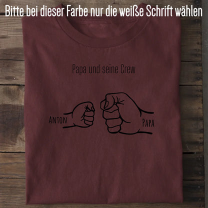 Papa und seine Crew - Bio Herren Shirt *personalisierbar* Creator T-Shirt 2.0 ST ST Burgundy