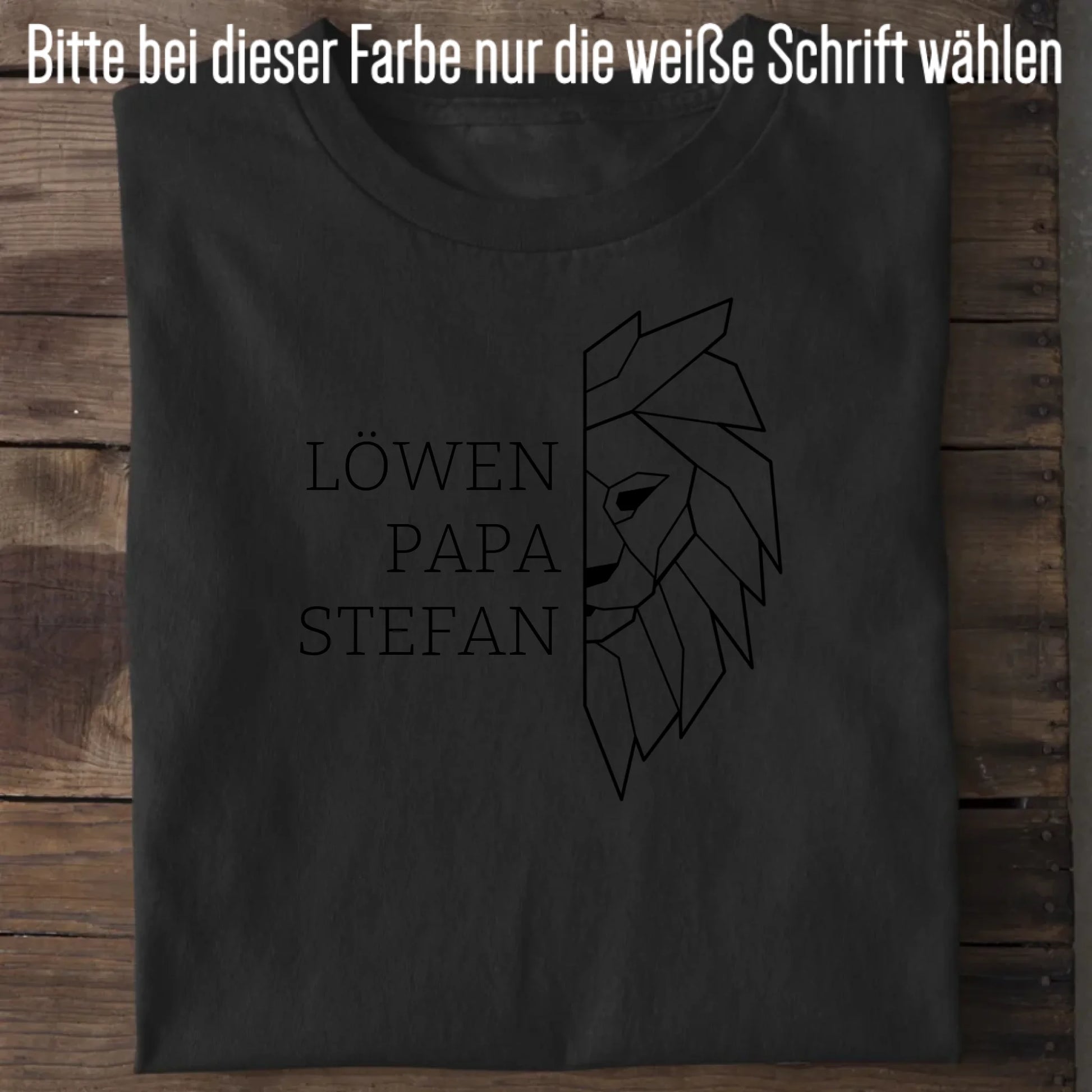 Löwen Papa - Bio Herren Shirt *personalisierbar (mit Namen)* Creator T-Shirt 2.0 ST ST Black