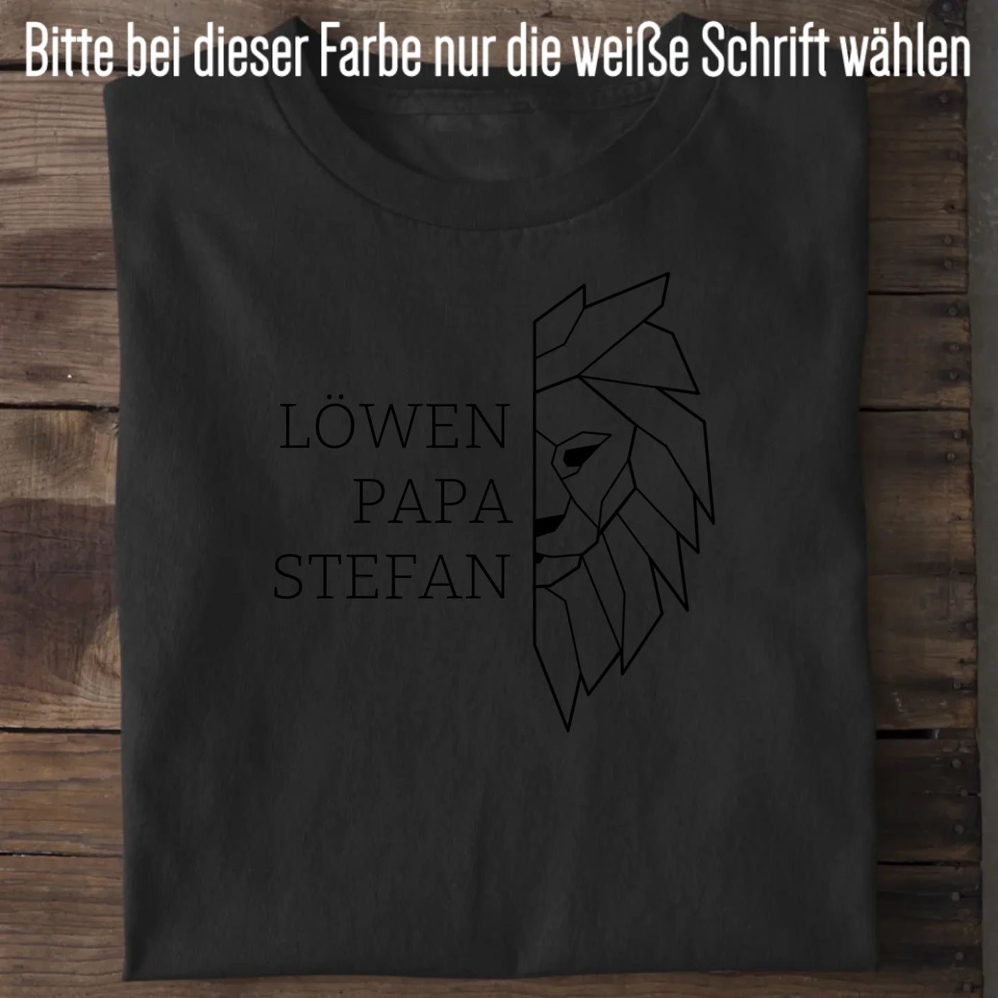 Löwen Papa - Bio Herren Shirt *personalisierbar (mit Namen)* Creator T-Shirt 2.0 ST ST Black