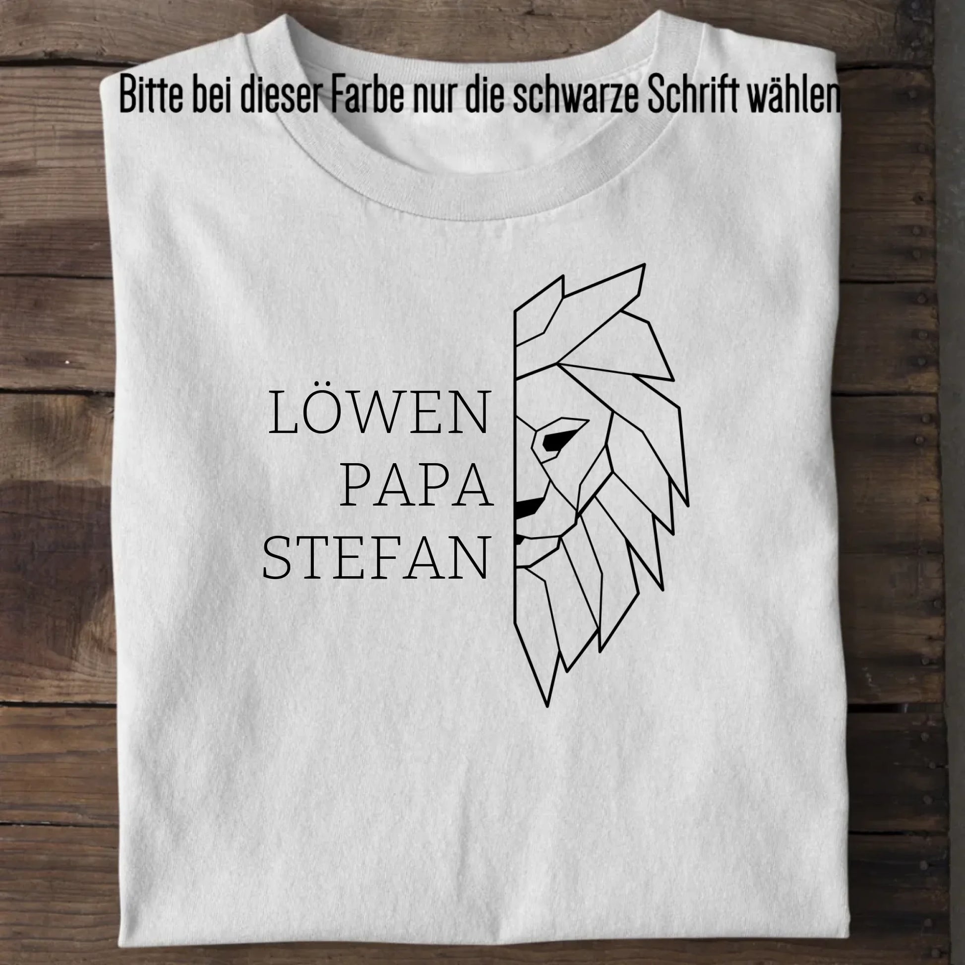 Löwen Papa - Bio Herren Shirt *personalisierbar (mit Namen)* Creator T-Shirt 2.0 ST ST White