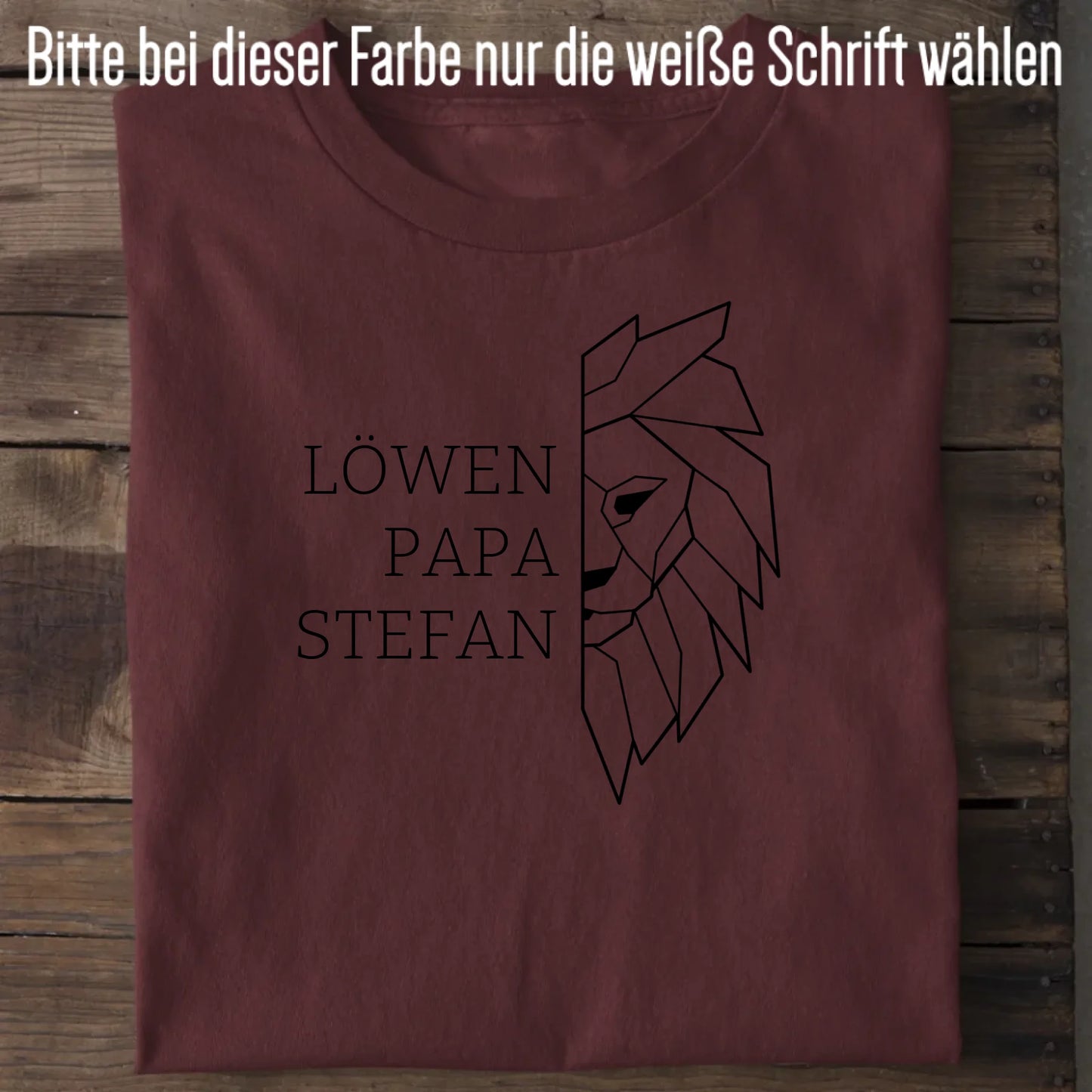 Löwen Papa - Bio Herren Shirt *personalisierbar (mit Namen)* Creator T-Shirt 2.0 ST ST Burgundy