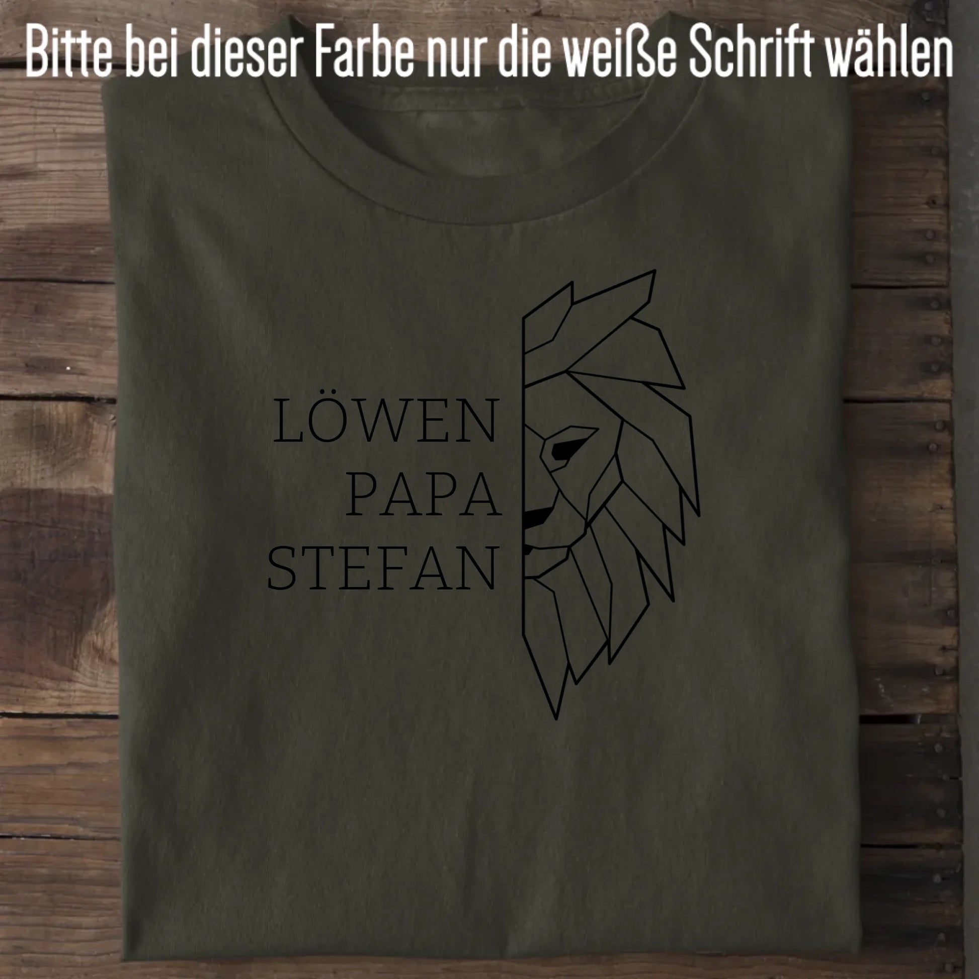 Löwen Papa - Bio Herren Shirt *personalisierbar (mit Namen)* Creator T-Shirt 2.0 ST ST Khaki