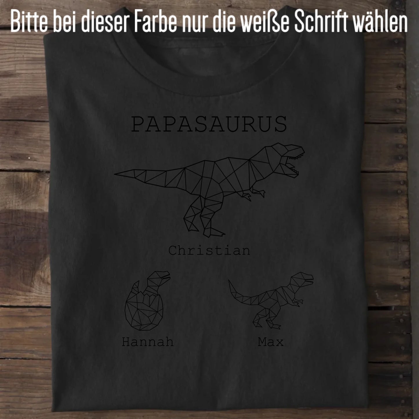 Papasaurus - Bio Herren Shirt *personalisierbar (mit Namen)* Creator T-Shirt 2.0 ST ST Black