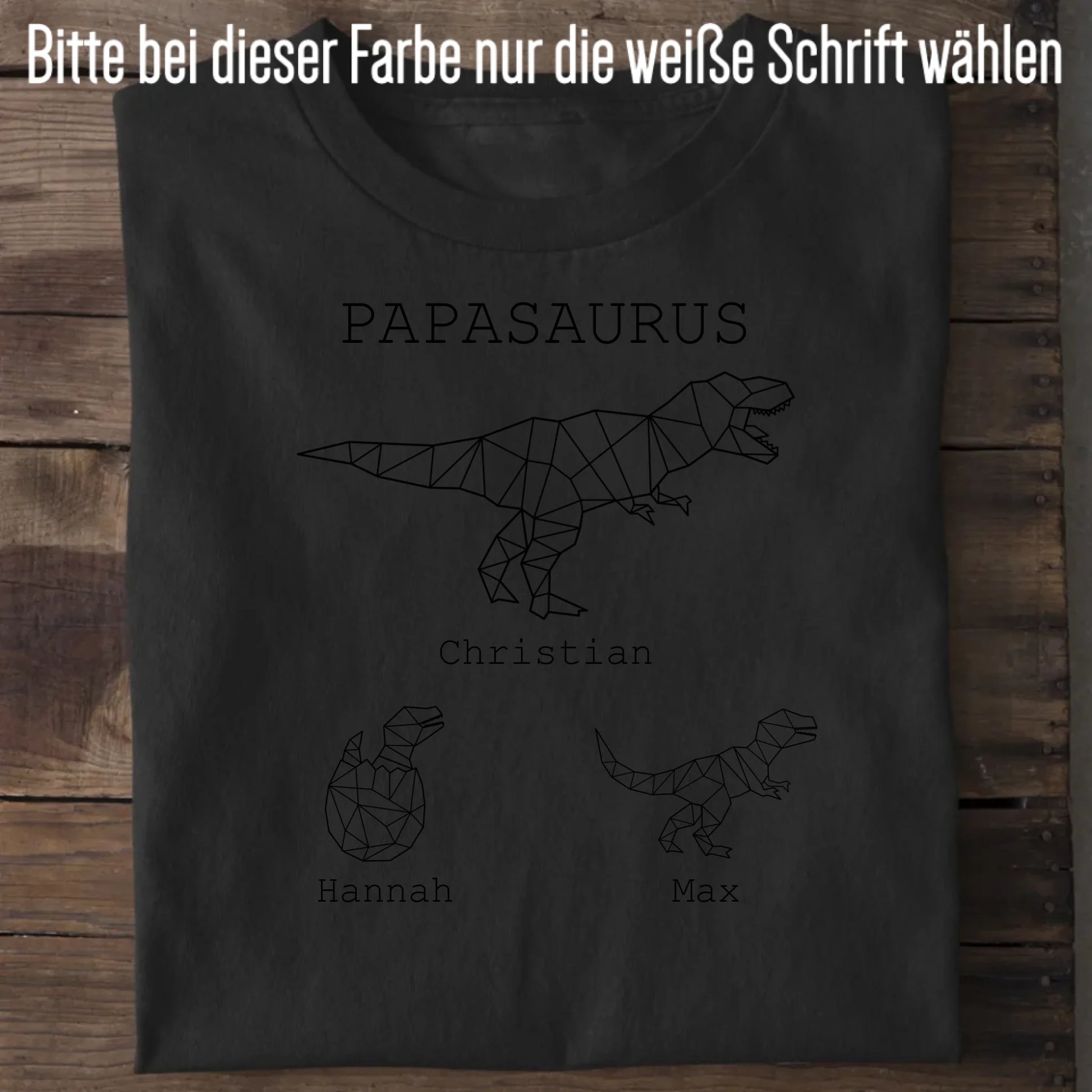 Papasaurus - Bio Herren Shirt *personalisierbar (mit Namen)* Creator T-Shirt 2.0 ST ST Black