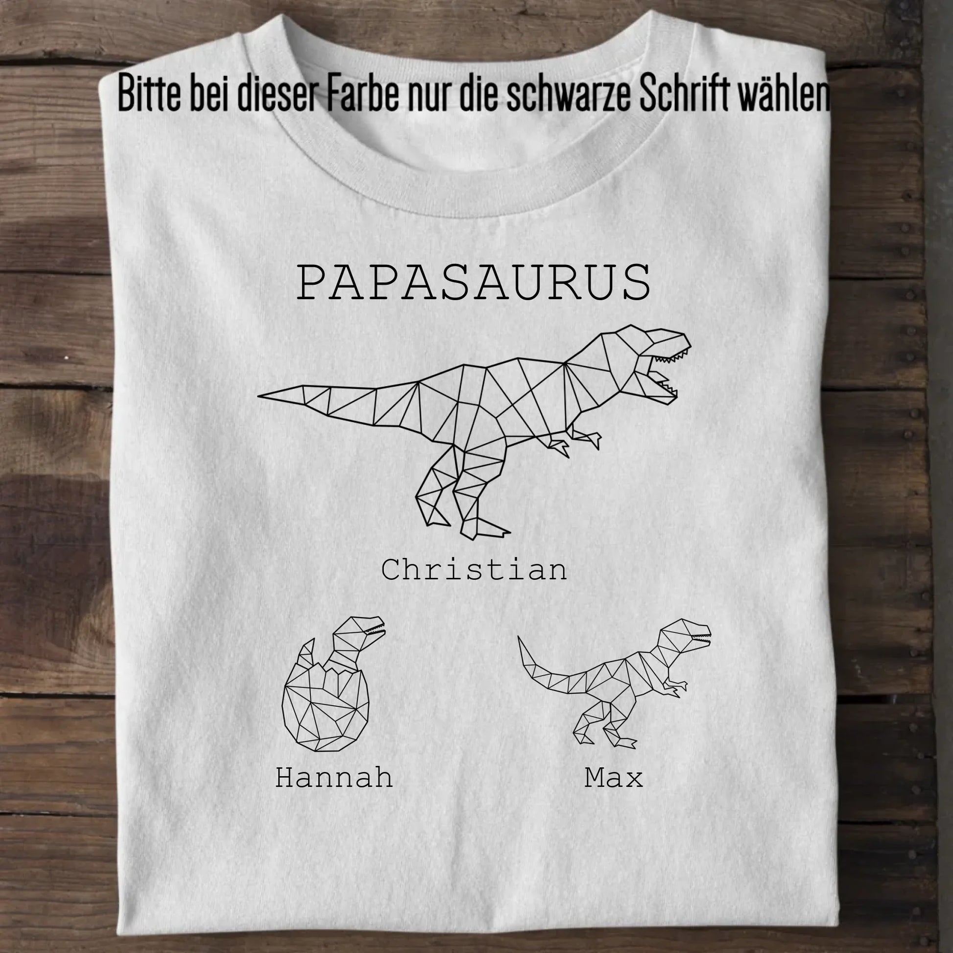 Papasaurus - Bio Herren Shirt *personalisierbar (mit Namen)* Creator T-Shirt 2.0 ST ST White