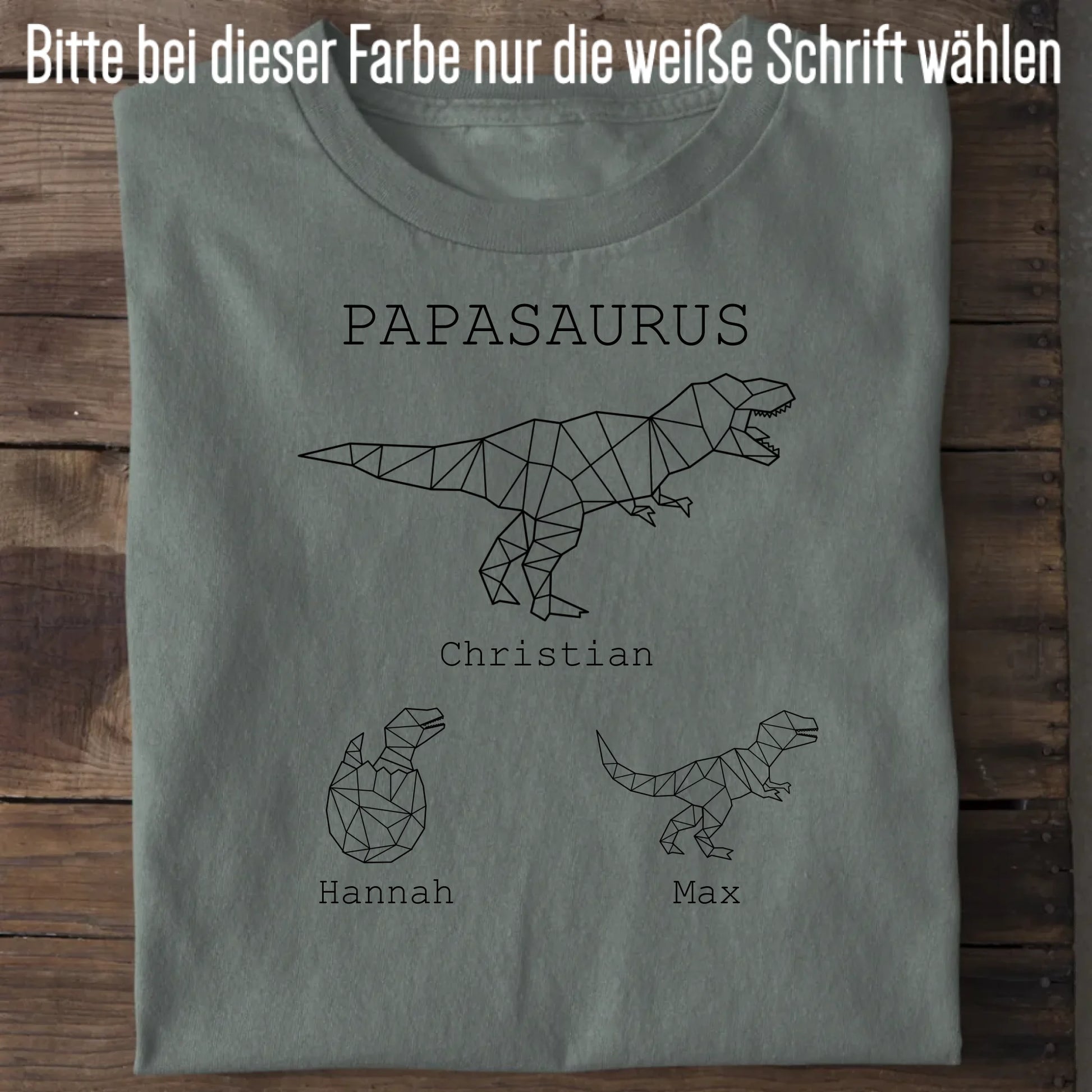 Papasaurus - Bio Herren Shirt *personalisierbar (mit Namen)* Creator T-Shirt 2.0 ST ST Green Bay