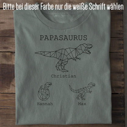 Papasaurus - Bio Herren Shirt *personalisierbar (mit Namen)* Creator T-Shirt 2.0 ST ST Green Bay