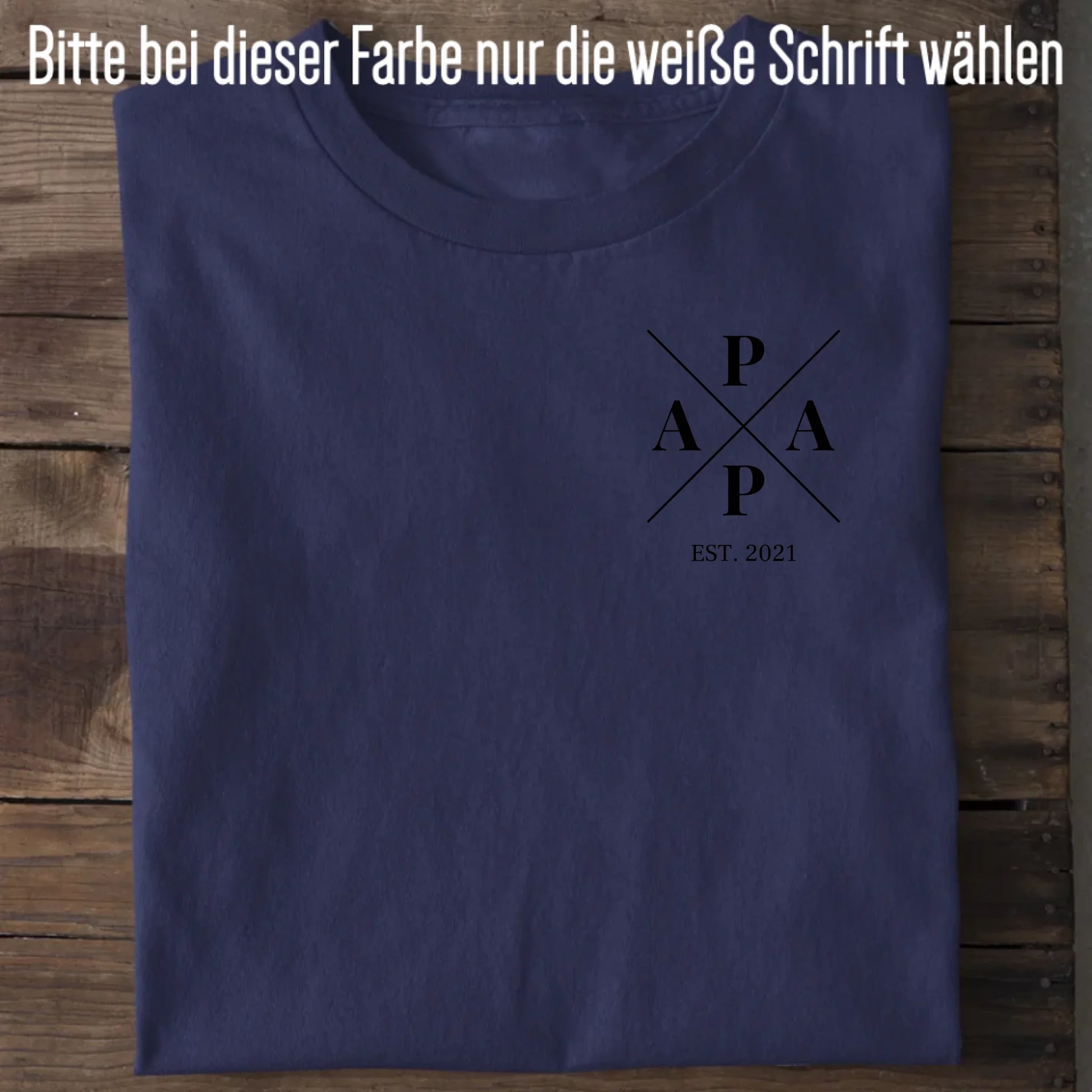 Papa Minimal - Bio Herren Shirt *personalisierbar* Creator T-Shirt 2.0 ST ST French-Navy