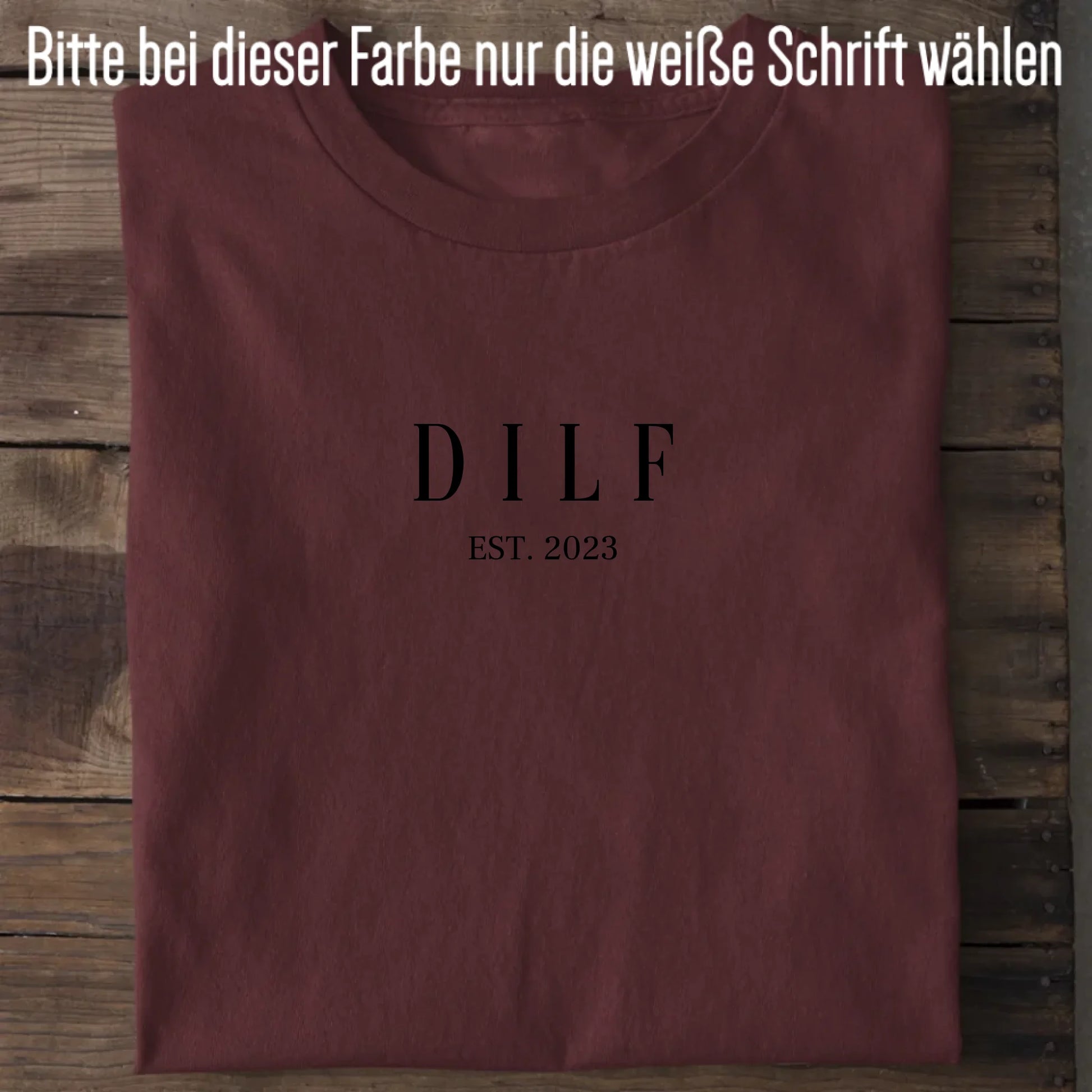 DILF - Bio Herren Shirt *personalisierbar* Creator T-Shirt 2.0 ST ST Burgundy