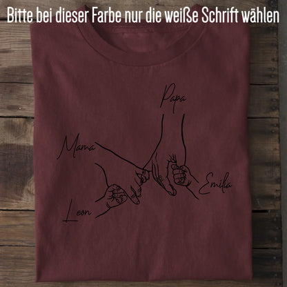 Family Hands - Bio Herren Shirt *personalisierbar* Creator T-Shirt 2.0 ST ST Burgundy