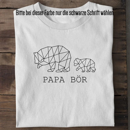 Papa Bör - Bio Herren Shirt *personalisierbar (1-4 Kinder ohne Namen)* Creator T-Shirt 2.0 ST ST White