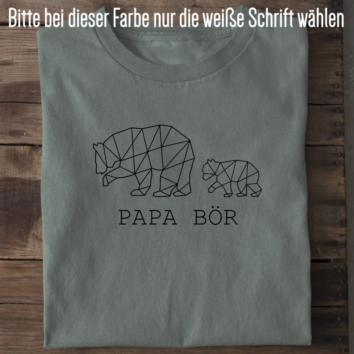 Papa Bör - Bio Herren Shirt *personalisierbar (1-4 Kinder ohne Namen)* Creator T-Shirt 2.0 ST ST Green Bay