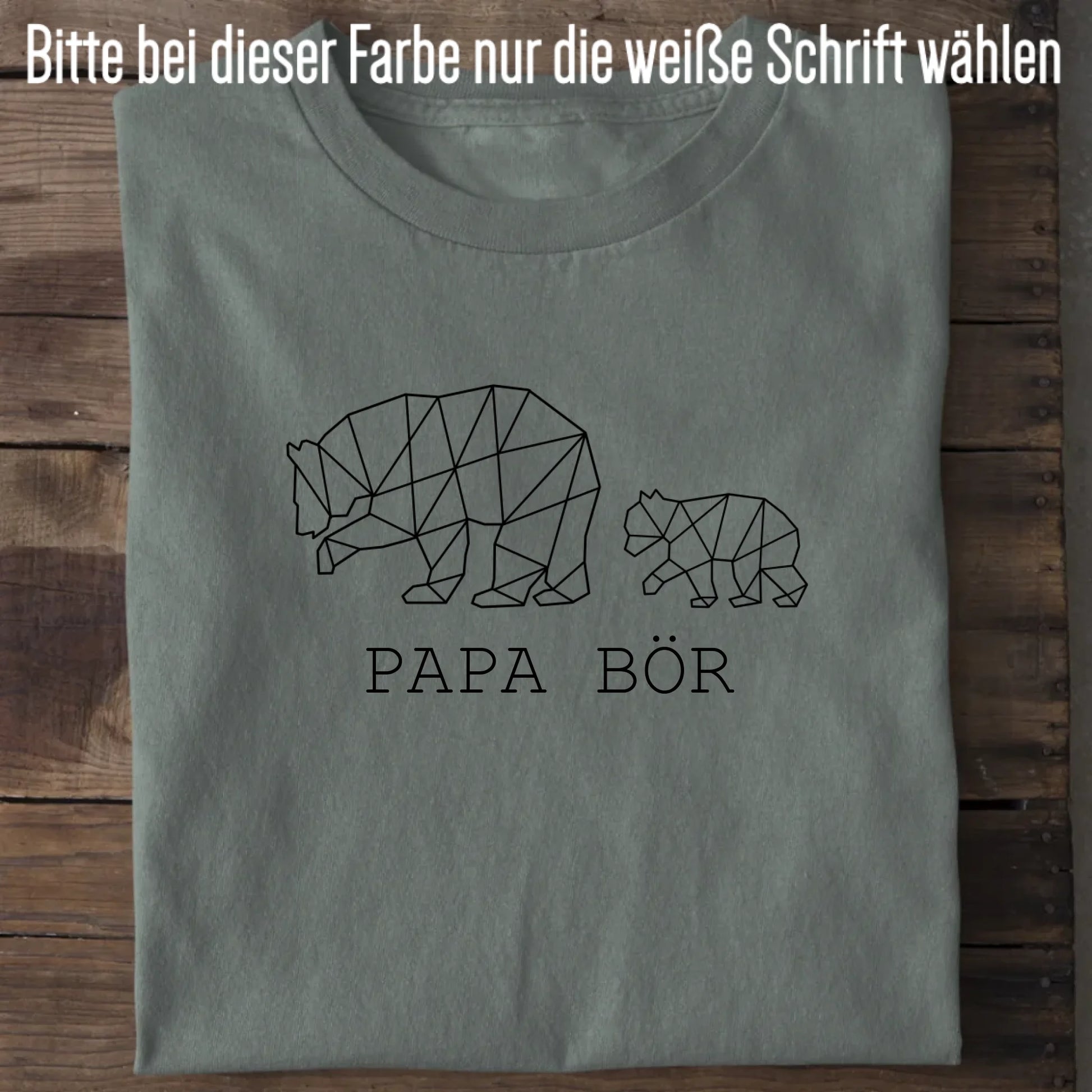Papa Bör - Bio Herren Shirt *personalisierbar (1-4 Kinder ohne Namen)* Creator T-Shirt 2.0 ST ST Green Bay