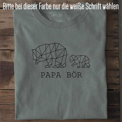 Papa Bör - Bio Herren Shirt *personalisierbar (1-4 Kinder ohne Namen)* Creator T-Shirt 2.0 ST ST Green Bay