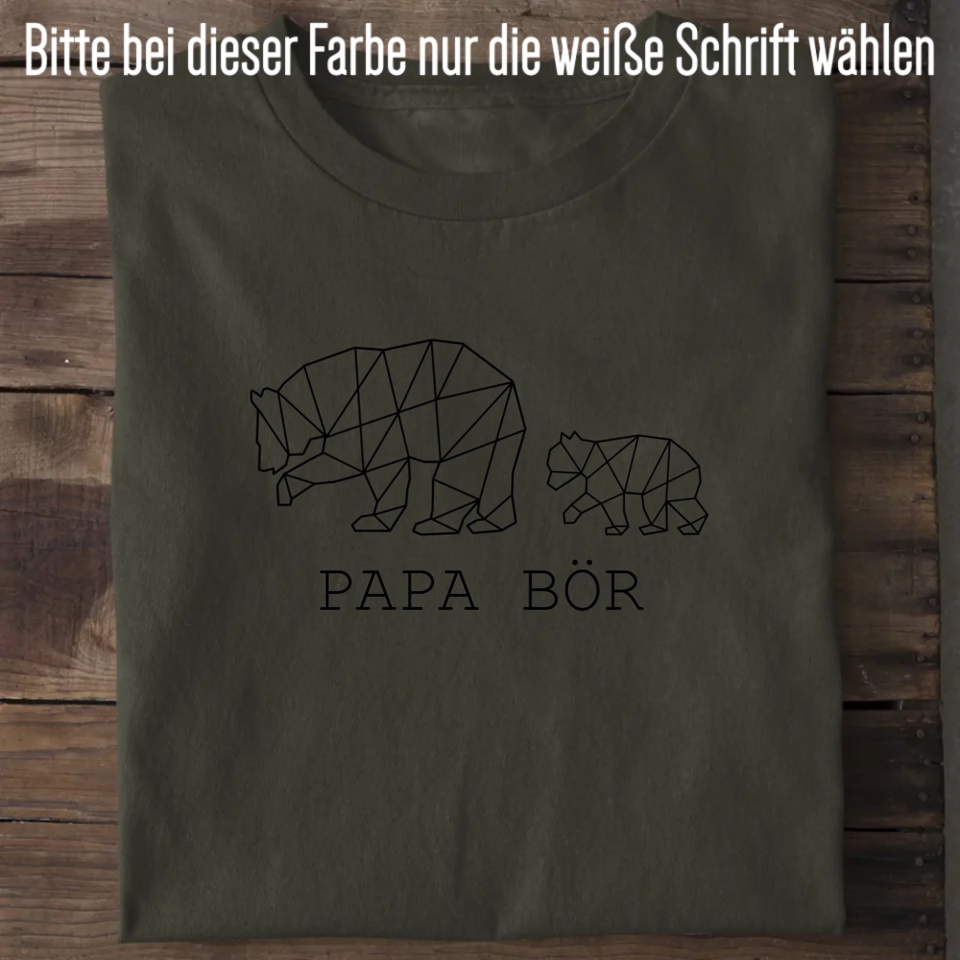Papa Bör - Bio Herren Shirt *personalisierbar (1-4 Kinder ohne Namen)* Creator T-Shirt 2.0 ST ST Khaki