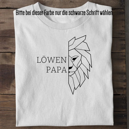 Löwen Papa - Bio Herren Shirt *personalisierbar (ohne Namen)* Creator T-Shirt 2.0 ST ST White