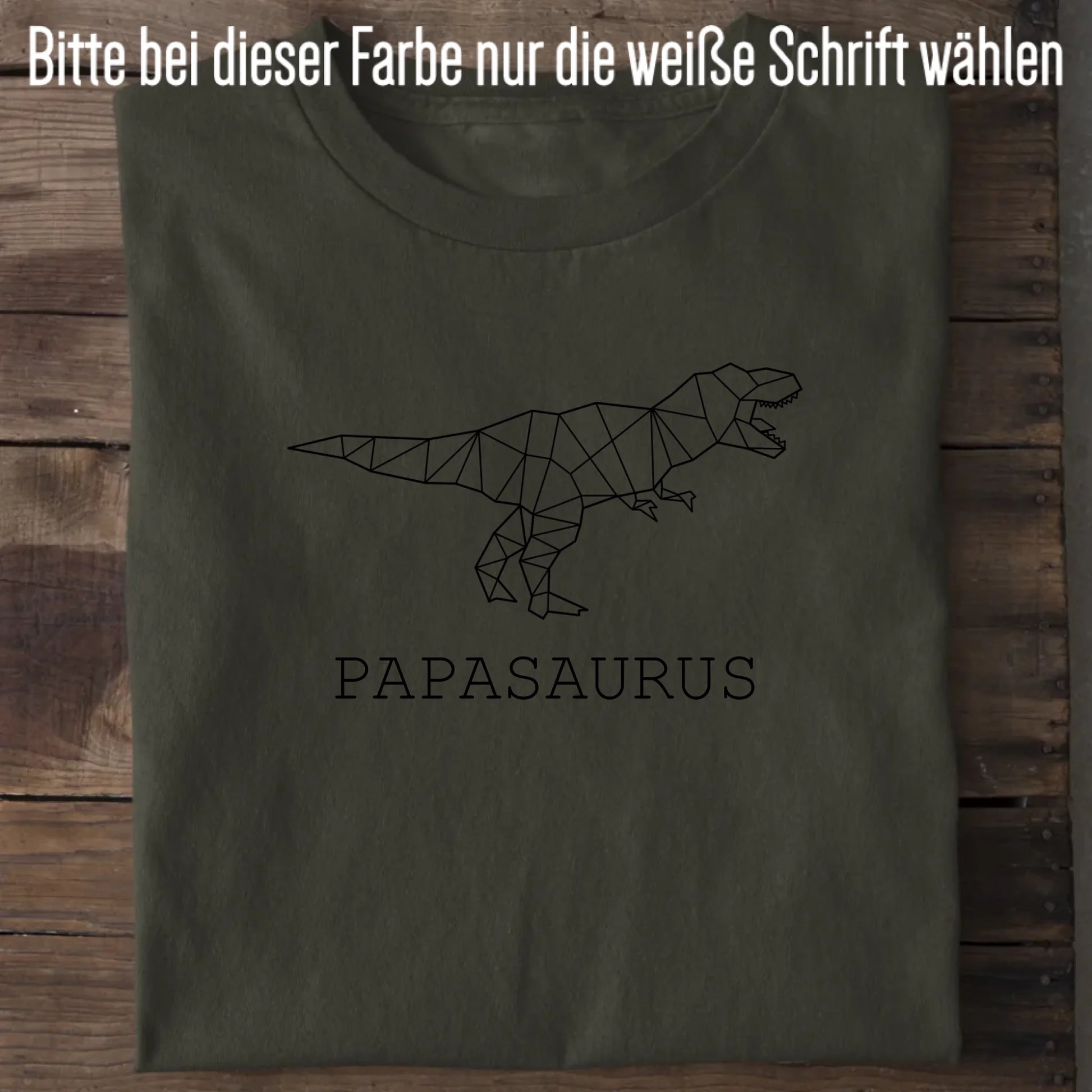 Papasaurus - Bio Herren Shirt *personalisierbar (ohne Namen)* Creator T-Shirt 2.0 ST ST Khaki