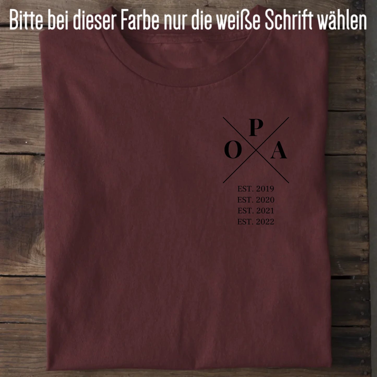 Opa Minimal - Bio Herren Shirt *personalisierbar* Creator T-Shirt 2.0 ST ST Burgundy