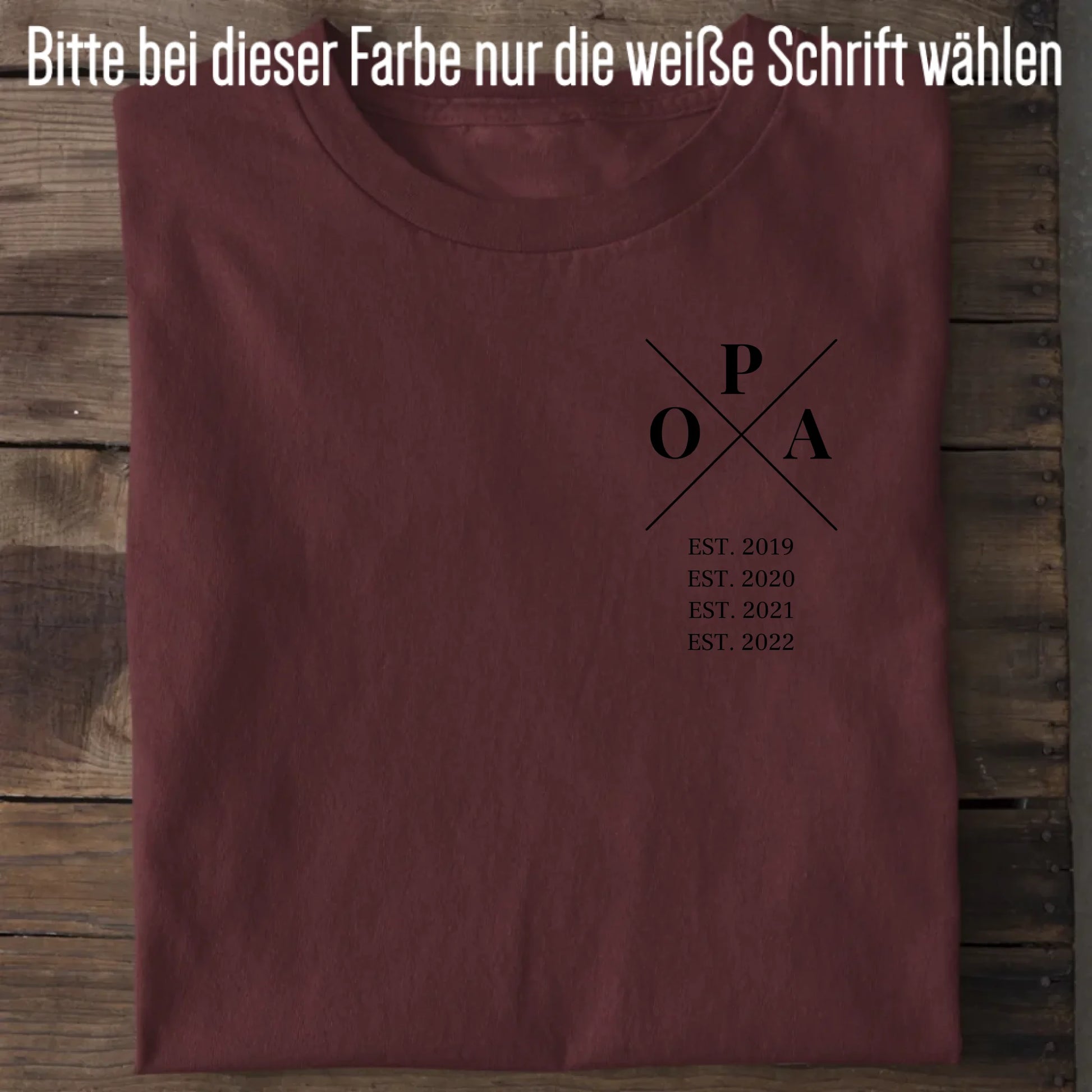 Opa Minimal - Bio Herren Shirt *personalisierbar* Creator T-Shirt 2.0 ST ST Burgundy